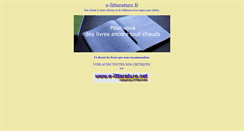 Desktop Screenshot of e-litterature.fr