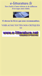 Mobile Screenshot of e-litterature.fr